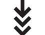 Drill Icon
Two bold downward-pointing chevrons stacked vertically. Conveys focus, penetration, and drilling into the earth.