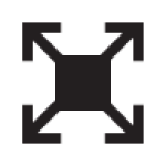 Validate Icon
Black square in the center with arrows pointing outward in four directions (up, down, left, right). Suggests confirming accuracy and expanding insights through testing.
