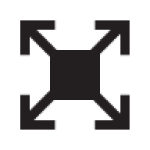 Validate Icon
Black square in the center with arrows pointing outward in four directions (up, down, left, right). Suggests confirming accuracy and expanding insights through testing.